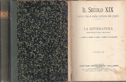 LH- IL SECOLO XIX NELLA VITA E CULTURA DEI POPOLI  -- VALLARDI--- 1900- C- XFS72