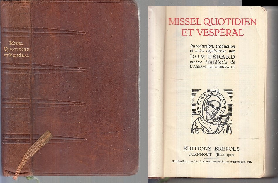 LH- MISSEL QUOTIDIEN ET VESPERAL MESSALE - DOM GERARD- PREPOLS--- 1862- B- XFS72