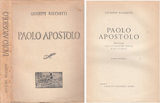 LD- PAOLO APOSTOLO - GIUSEPPE RICCIOTTI - COLETTI ROMA --- 1946 - B - ZFS320
