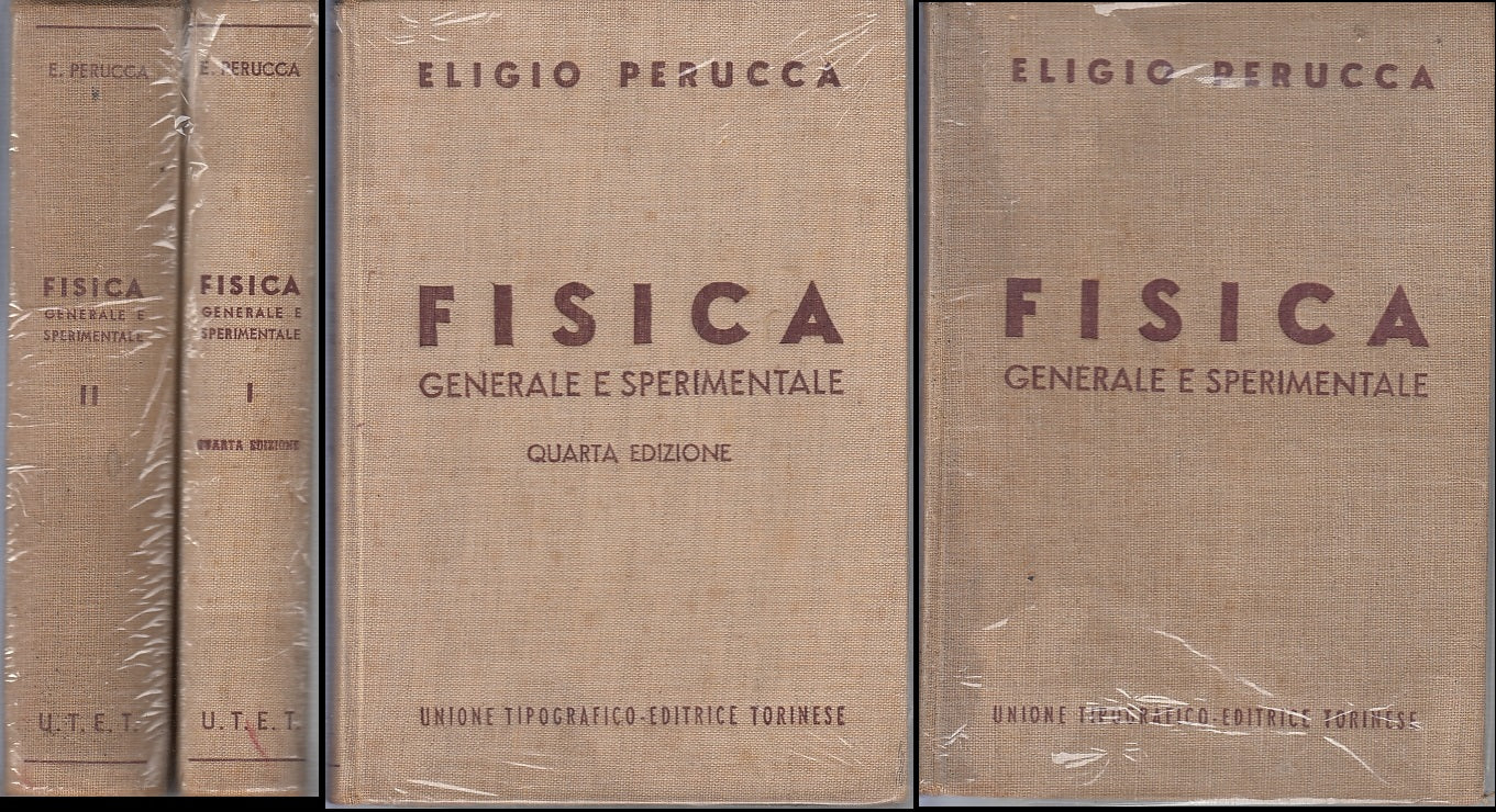 LZ- FISICA GENERALE E SPERIMENTALE VOLUMI I/II - PERUCCA- UTET--- 1940- C- YFS82