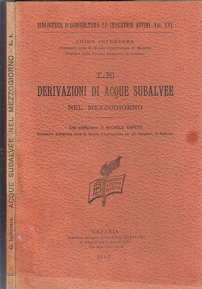 LH- DERIVAZIONE ACQUE SUBALVEE MEZZOGIORNO- INFERRERA- BATTIATO--- 1907- B-XFS46