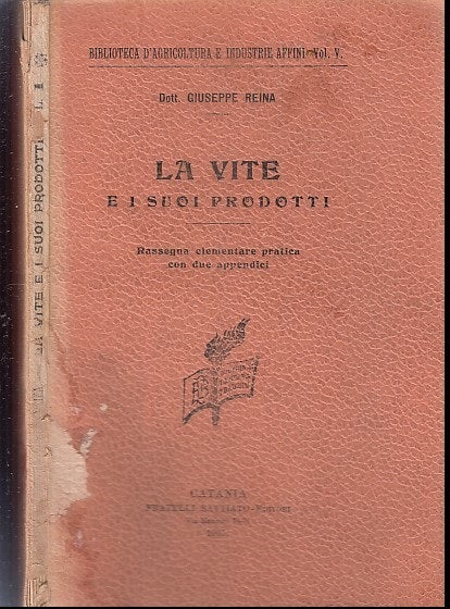 LH- LA VITE E I SUOI PRODOTTI - GIUSEPPE REINA - BATTIATO --- 1905- B- XFS46