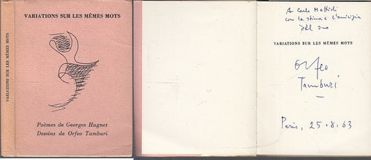 LT- VARIATIONS SUR LES MEMES MOTS AUTOGRAFO- TAMBURI- PESCE D'ORO---1963-B-XFS10
