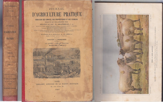 LH- JOURNAL D'AGRICOLTURE PRATIQUE ANNO 68 SECONDO SEMESTRE----- 1904- C- ZFS319