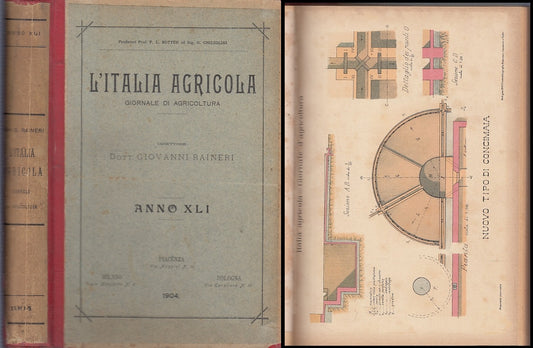 LH- L'ITALIA AGRICOLA ANNO XLI COMPLETO VOLUME RILEGATO ----- 1904 - C - ZFS319