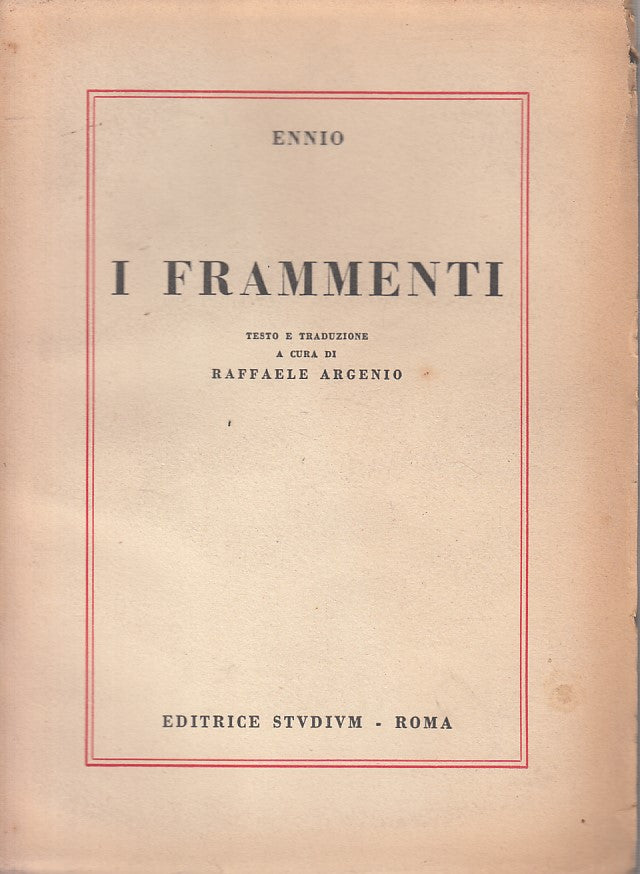 LS- I FRAMMENTI - ENNIO - STUDIUM ROMA --- 1951 - B - YFS387