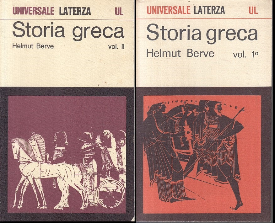 LS- STORIA GRECA 2 VOLUMI - HELMUT BERVE - LATERZA- UNIVERSALE-- 1976- B- ZFS424