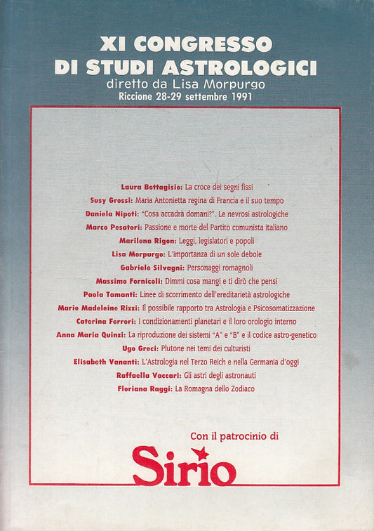 LS- XI CONGRESSO DI STUDI ASTROLOGICI - MORPURGO - RICCIONE--- 1991 - B - YFS606