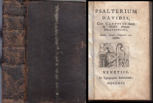 LH- PSALTERIUM DAVIDIS CANTICIS SACRIS SETTECETNINA-- BELLONIANA- 1791- C- XFS67