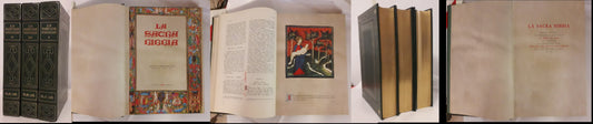 LD- LA SACRA BIBBIA 3 VOLUMI ILLUSTRATA CON MINIATURE-- SIAIE--- 1977- C- ZFS319