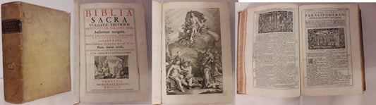 LH- BIBLIA SACRA VITRE' VULGATAE EDITIONIS-- NICOLAUM PEZZANA--- 1754- C-ZFS319 