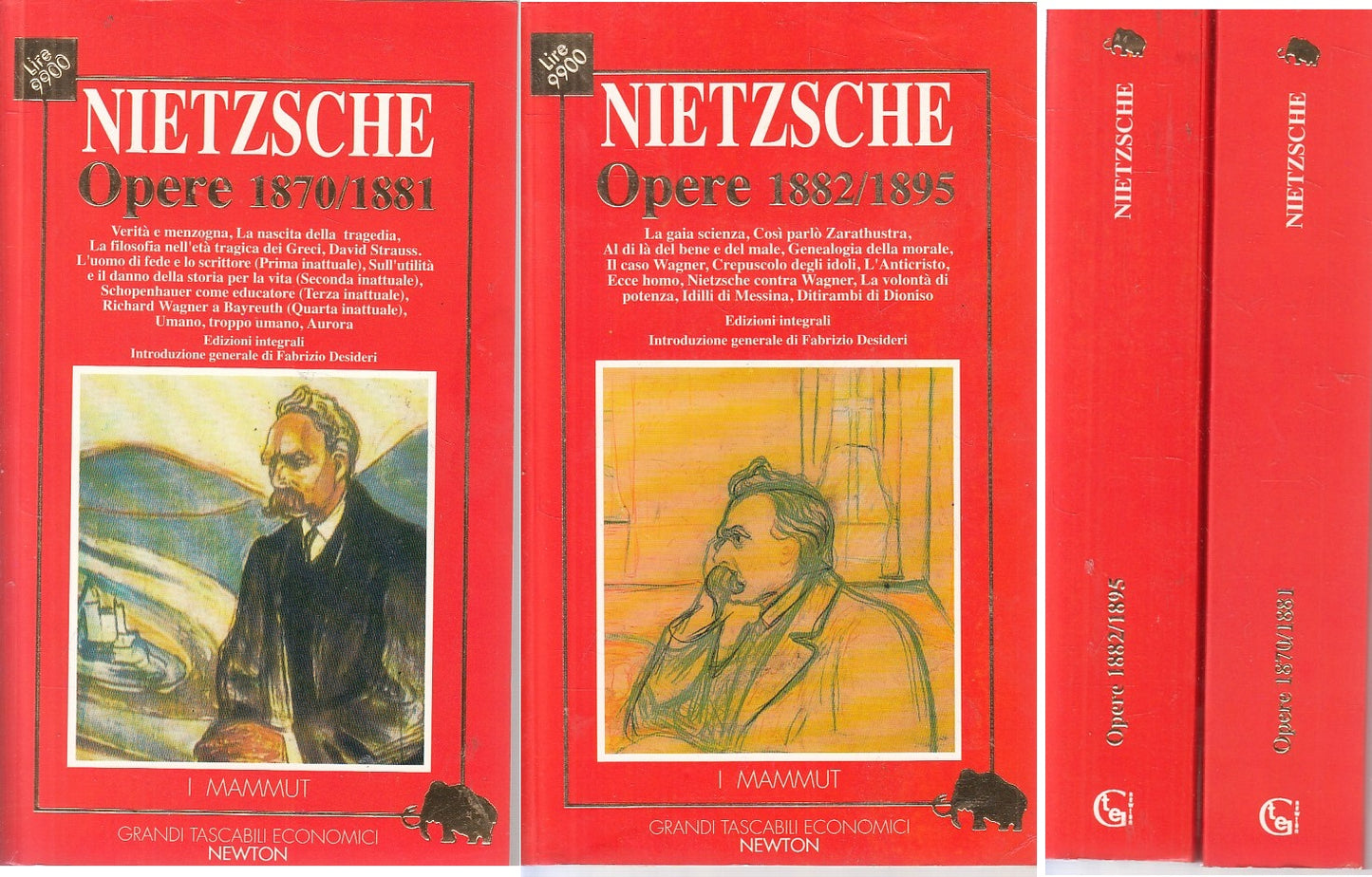 LN- OPERE 1870/1881 E 1882/1895 2 VOLUMI- NIETZSCHE- NEWTON--- 1993 - B - YFS664