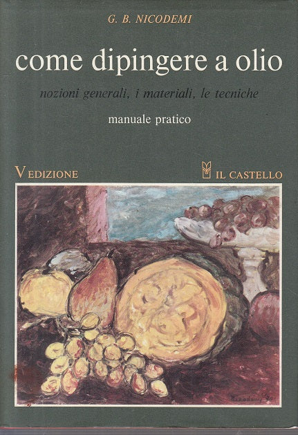 LZ- COME DIPINGERE A OLIO MANUALE - NICODEMI - CASTELLO --- 1977 - CS - YFS477