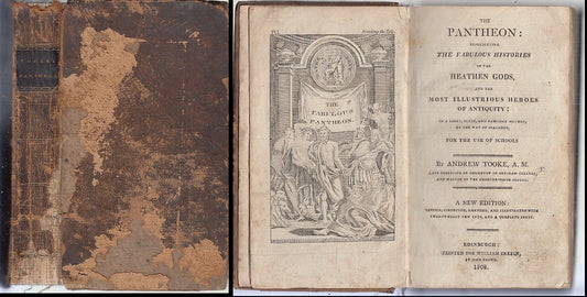LH- THE PANTHEON FABULOUS HISTORIE OF HEATHEN GODS - TOOKE --- 1808- C- XFS69