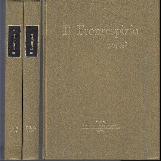 LZ- IL FRONTESPIZIO 1929/1938 2 VOLUMI-- LUCIANO LANDI C.E.N.--- 1980- C- ZFS494