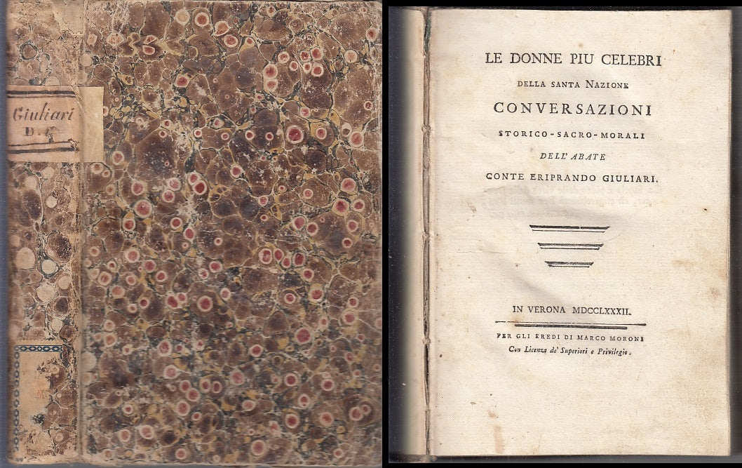 LH- LE DONNE PIU' CELEBRI SANTA NAZIONE SETTECETNINA- GIULIARI---- 1782- C-XFS31