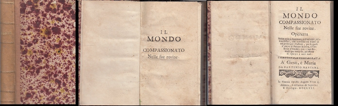 LH- IL MONDO COMPASSIONATO NELLE SUE ROVINE SETTECENTINA ----- 1721 - C- XFS40