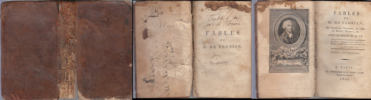 LH- FABLES DE M. DE FLORIAN ORNEES DE GRAVURES-- DIDOT LAINE'---- 1802- C- XFS40