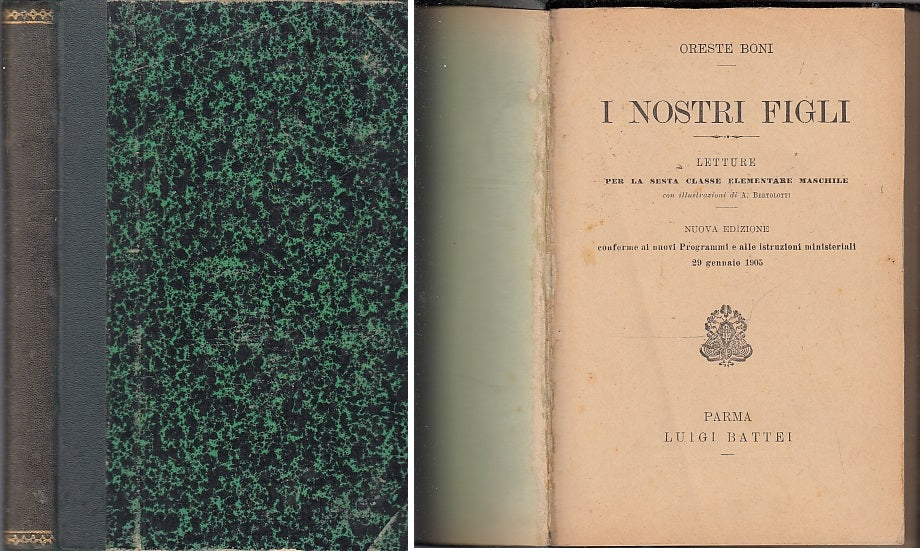 LH- I NOSTRI FIGLI LETTURE - ORESTE BONI - BATTEI PARMA --- 1908 - C - WPR