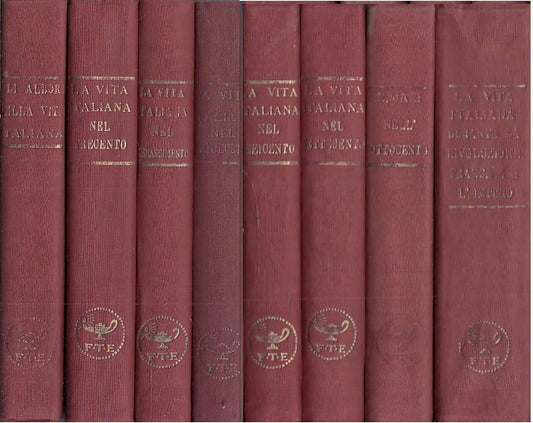 LS- LA VITA ITALIANA 8 VOLUMI - ERNESTO MASI - FRATELLI TREVES--- 1933- C- XFS64