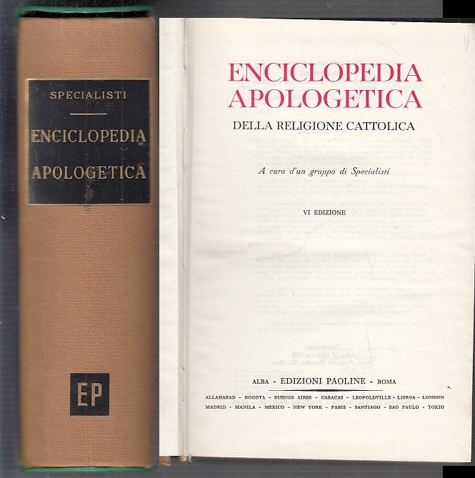 LD- ENCICLOPEDIA APOLOGETICA RELIGIONE CATTOLICA -- PAOLINE --- 1953 - C - XFS41