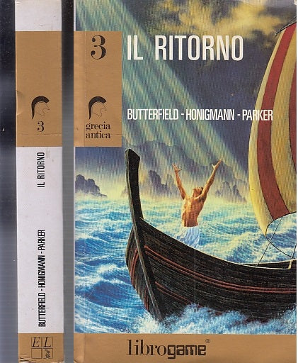 LF- SERIE GRECIA ANTICA 3 IL RITORNO - BUTTERFIELD - LIBROGAME--- 1987- B- XFS29