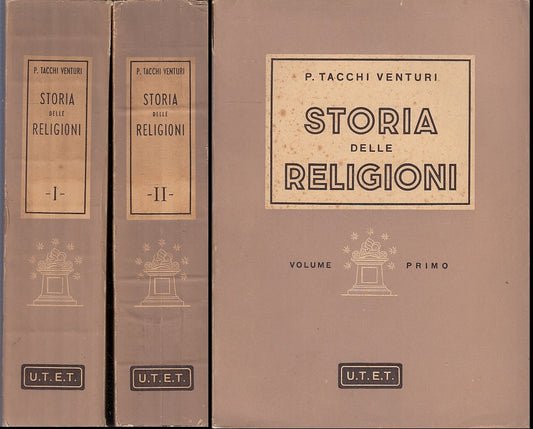 LD- STORIA DELLE RELIGIONI 2 VOLUMI - TACCHI VENTURI - UTET --- 1944 - B -XFS29