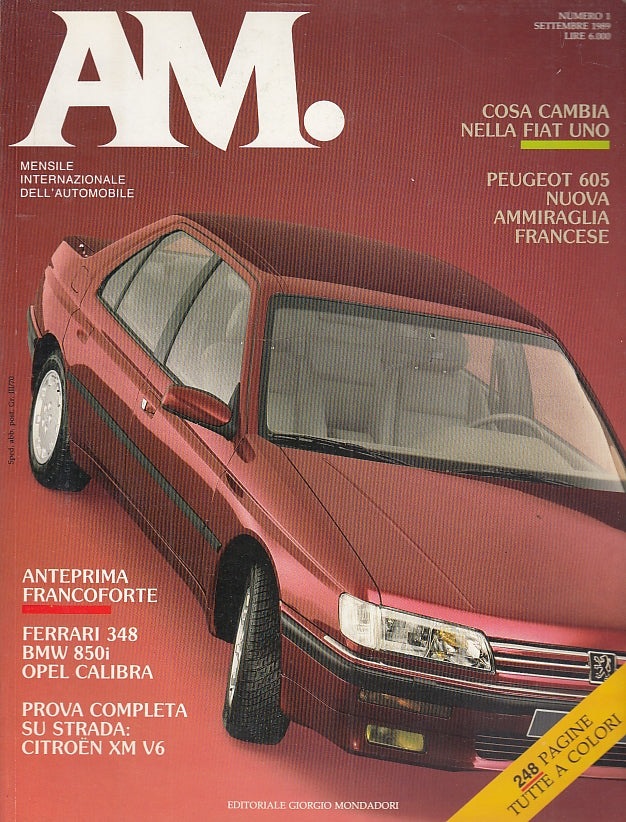 LR- RIVISTA AM. N.1 MENSILE AUTOMOBILE FERRARI-- MONDADORI --- 1989 - B - YFS715