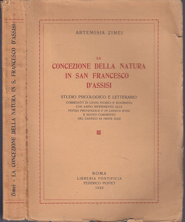 LD- LA CONCEZIONE DELLA NATURA SAN FRANCESCO D'ASSISI - ZIMEI---- 1929- B- XFS70