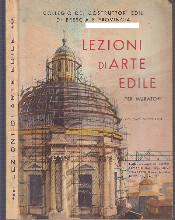 LZ- LEZIONI DI ARTE EDILE PER MURATORI 2 - RAVASIO - LA SCUOLA--- 1957- B- XFS70