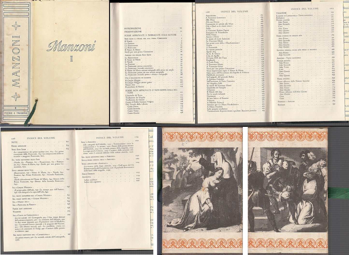 LN- MANZONI I COFANETTO -- MONDADORI - I CLASSICI - 1a ED. - 1957 - CS - XFS64