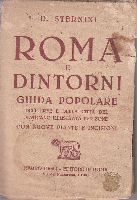 LV- ROMA E DINTORNI - E. STERNINI - MAURO GIGLI --- 1930 - B - ZFS538