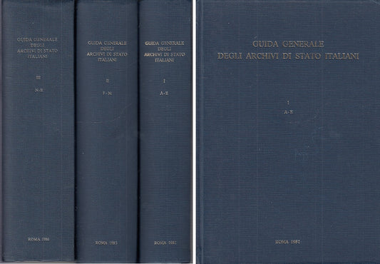 LZ- GUIDA GENERALE DEGLI ARCHIVI DI STATO ITALIANI 3 VOLUMI----- 1981- C- YFS524