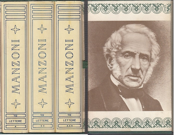 LN- LETTERE VII COFANETTO 3 TOMI- ALESSANDRO MANZONI- MONDADORI--- 1970-CS-XFS69