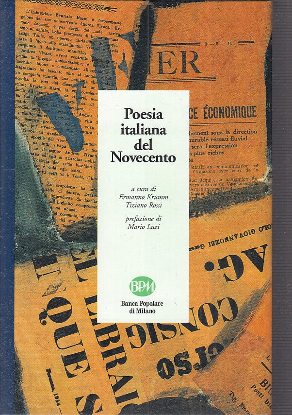 LZ- POESIA ITALIANA DEL NOVECENTO - ERMANNO KRUMM - BPM --- 1995 - CS - YFS723