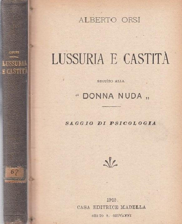 LZ- LUSSURIA E CASTITA' - ALBERTO ORSI - MADELA --- 1915 - C - YFS722