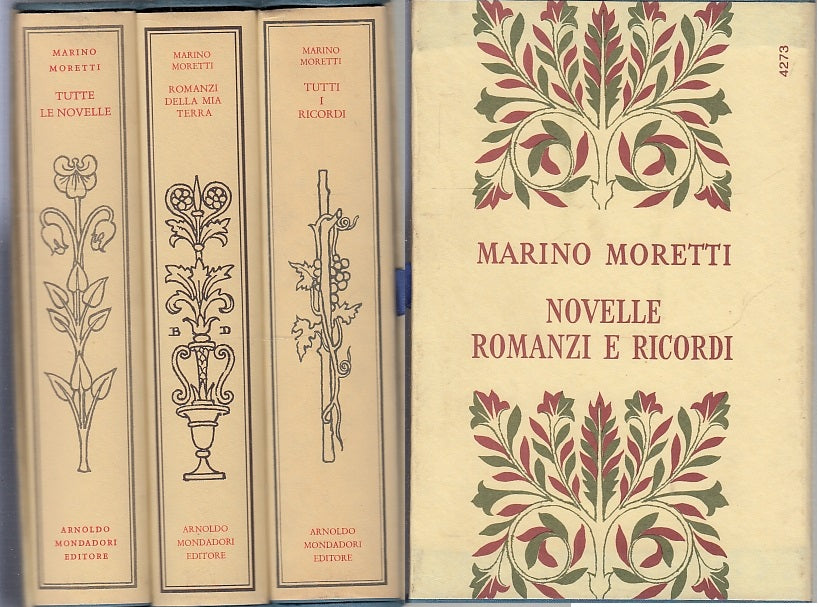 LN- COFANETTO 3 VOLUMI RICORDI - MARINO MORETTI- MONDADORI--- 1962- CS- XFS68