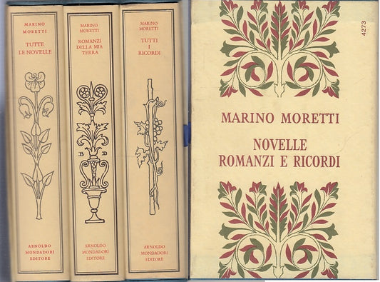 LN- COFANETTO 3 VOLUMI RICORDI - MARINO MORETTI- MONDADORI--- 1962- CS- XFS68