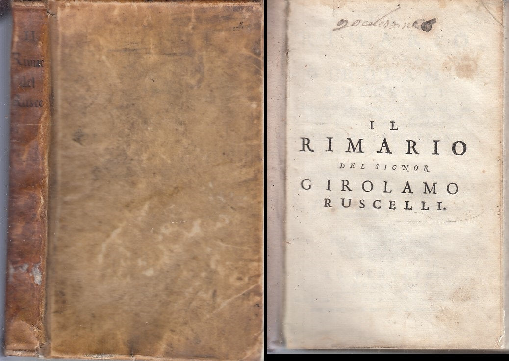 LH- IL RIMARIO DEL SIGNOR GIROLAMO RUSCELLI SETTECENTINA ----- 1754 - C - XFS74