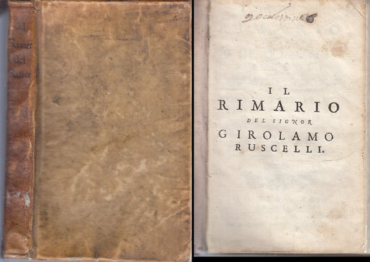 LH- IL RIMARIO DEL SIGNOR GIROLAMO RUSCELLI SETTECENTINA ----- 1754 - C - XFS74