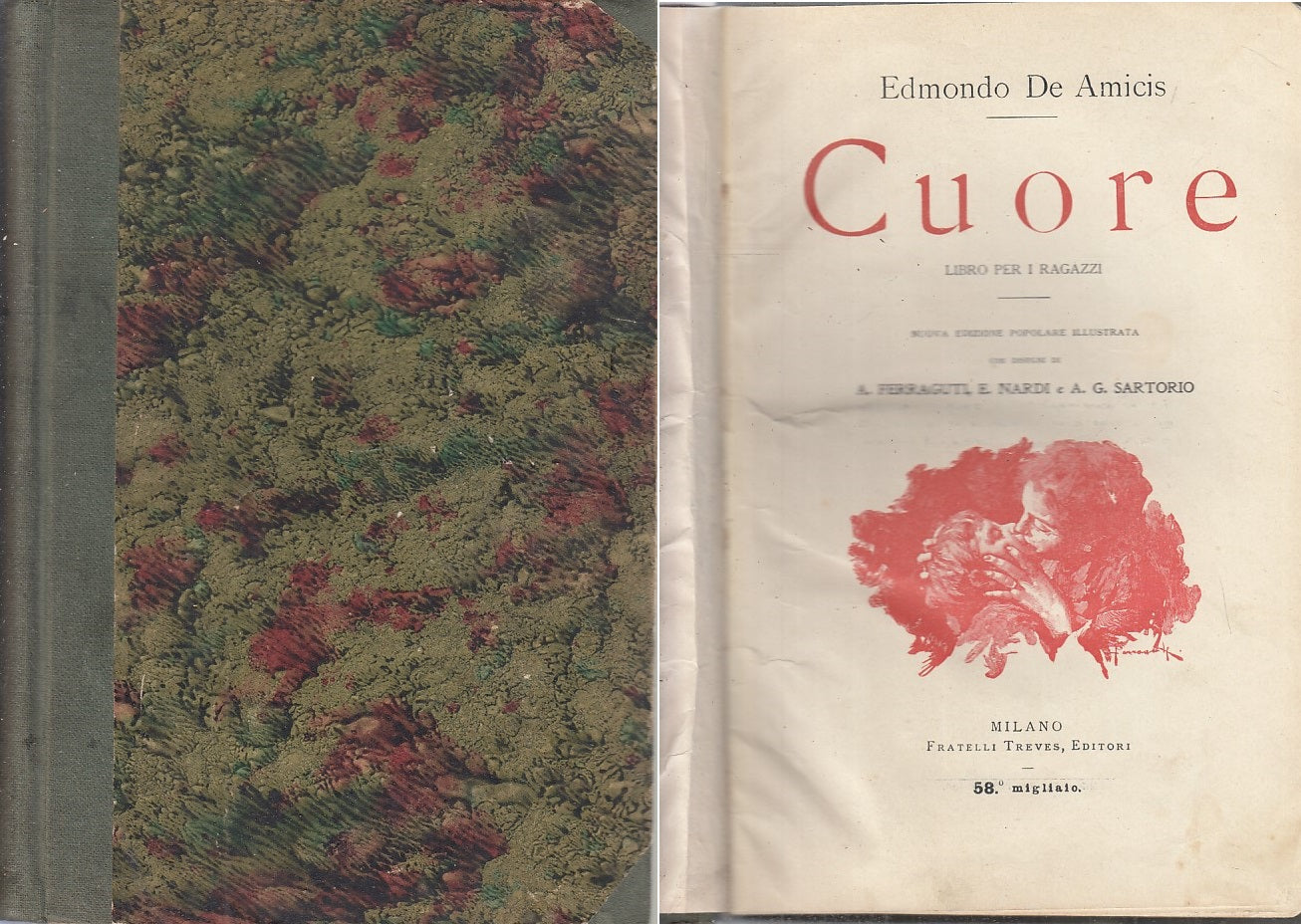 LN- CUORE ILL. FERRAGUTI NARDI SARTORIO - DE AMICIS - TREVES --- 1926 - C- XFS76