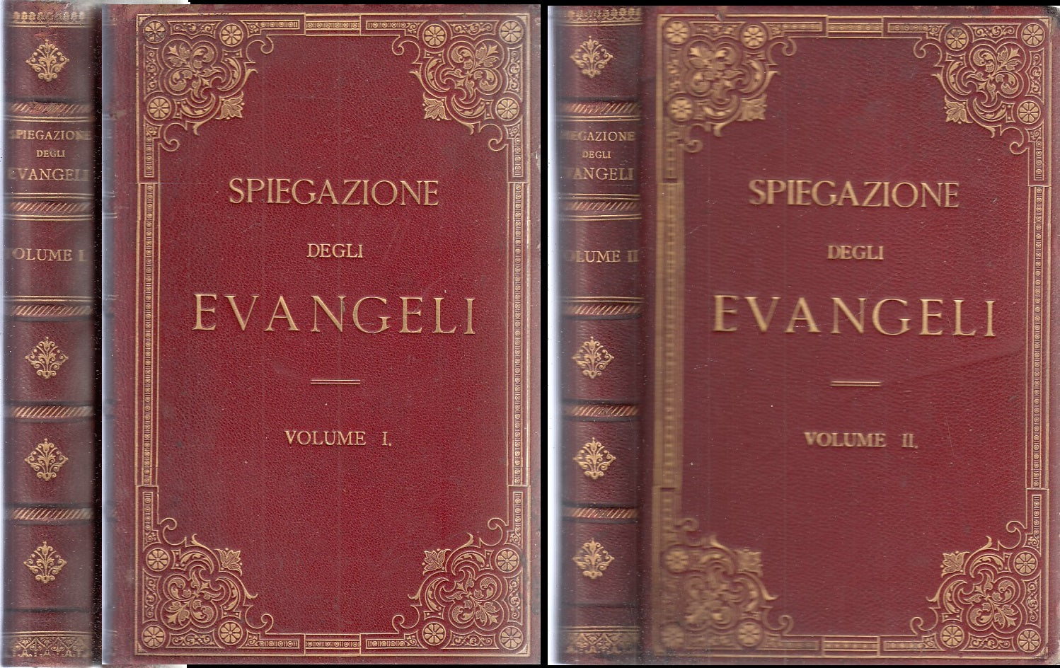 LD- SPIEGAZIONE DEGLI EVANGELI 2 VOLUMI - DE LA LUZERNE- OLIVA--- 1903 -- XFS151