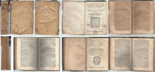 LH- TRACTATUS CRIMINALIS + SINGULARIS CINQUECENTINA - NOVELLI ---- 1586 - XFS77