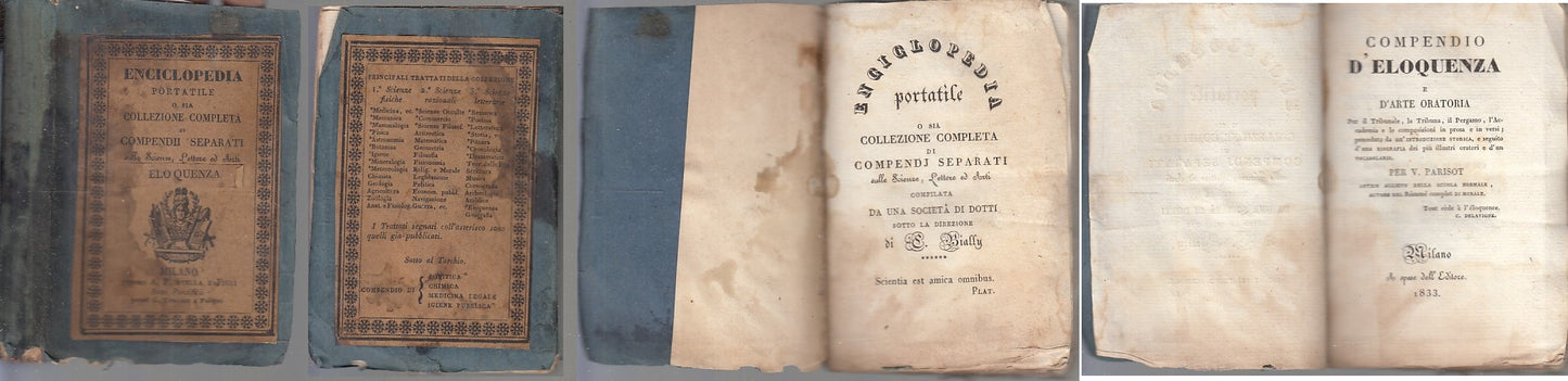 LH- ENCICLOPEDIA PORTATILE COMPENDJ SEPARATI - BIALLY ---- 1833 - B - XFS77