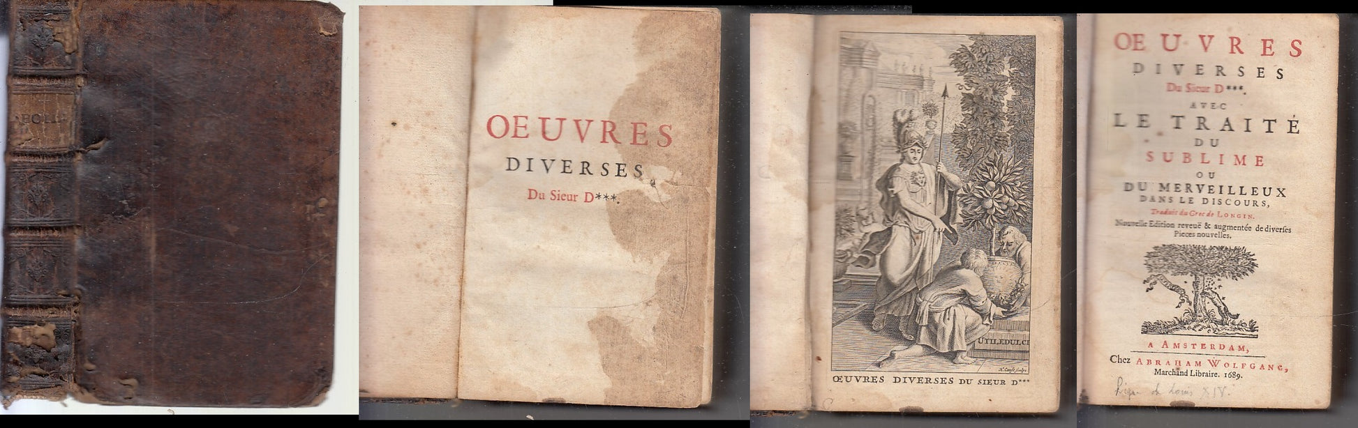 LH- OEUVRES DIVERSES DU SIEUR D*** SEICENTINA - MERVEILLEUX ---- 1689 - C- XFS77