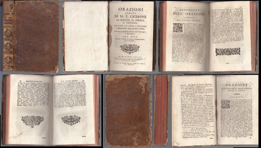 LH- ORAZIONI SCELTE LATINO TOSCANO SETTECENTINA - CICERONE ---- 1765 - C - XFS78