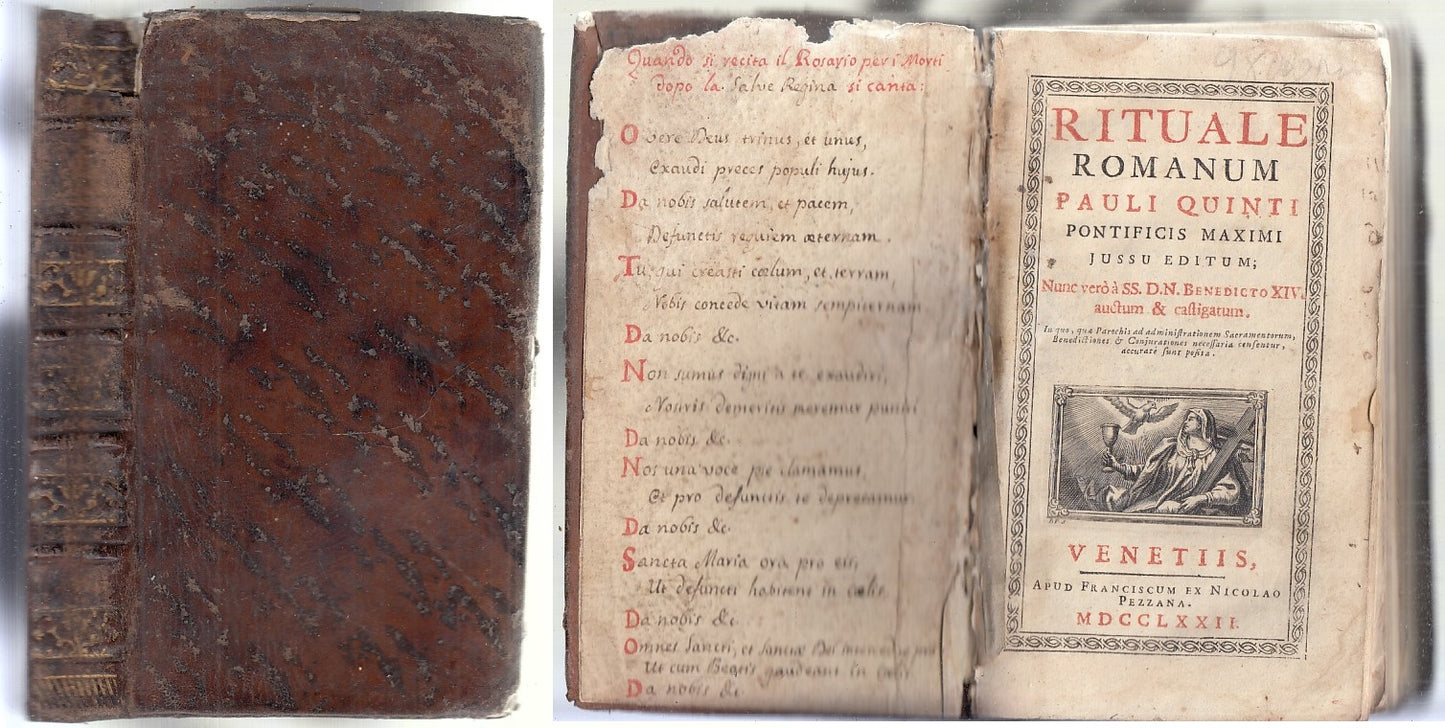 LH- RITUALE ROMANUM PAULI QUINTI SETTECENTINA -- PEZZANA --- 1772 - C - XFS78
