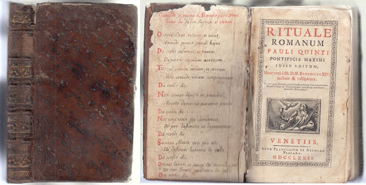 LH- RITUALE ROMANUM PAULI QUINTI SETTECENTINA -- PEZZANA --- 1772 - C - XFS78