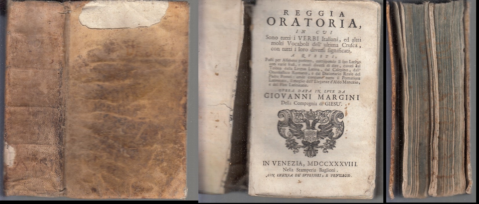 LH- REGGIA ORATORIA SETTECENTINA - GIOVANNI MARGINI - BAGLIONI--- 1738- C- XFS78