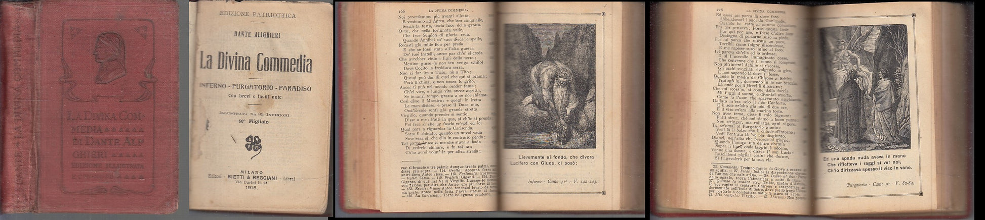 LN- LA DIVINA COMMEDIA ILLUSTRATA - DANTE ALIGHIERI - BIETTI --- 1915- B- XFS79
